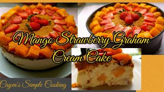 How to make Mango Strawberry Cream CakeThe Best Desserts [upl. by Wack280]