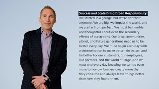 quotSuccess and Scale Bring Broad Responsibilityquot Leadership Principle Explained by CEO Andy Jassy [upl. by Eoz]