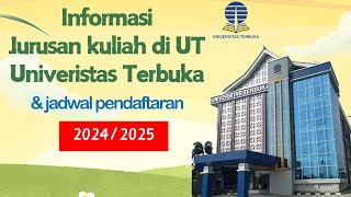 Informasi jurusan kuliah di Universitas Terbuka 20242025 [upl. by Peedsaj]