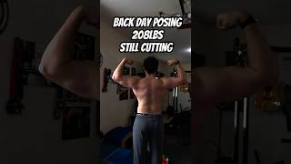 Back Day posing  208lbs  Cutting bodybuild gymtok weights [upl. by Wan]