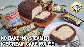 PINAKAMADALING MASARAP NA CAKE  7STEP MOIST FUDGEE BARR ICE CREAM CAKE ROLL NO BAKE NO STEAMER [upl. by Moor]