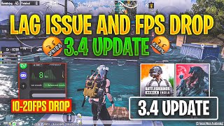 🤬 10 To 20 Fps Drop Problem After 34 Update  Server Problem In Bgmi  Crash issue Solution [upl. by Ejrog396]