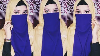 Easy niqab hijab tutorial with ready niqab  hijab style by misty hijab hijabstyle [upl. by Kempe475]