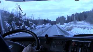 Volvo FH480 BioDME  Driving in the Swedish winter [upl. by Anoel]