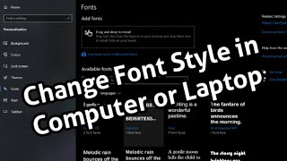 How To Change Font Style in Window 7 8 10 11 in 2023  How to change the Windows system font [upl. by Phylis]