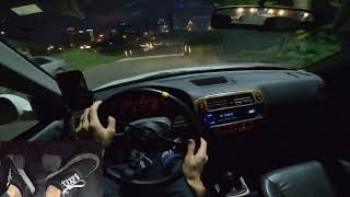 POV Manual Car Nighttime Driving with Pedal Cam ASMR  HONDA Civic [upl. by Weir831]