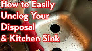 Garbage Disposal Clogged Sink Clogged Not Draining [upl. by Darooge670]