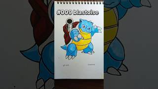 ✨ Pokemon Drawing Series ✨ 009 blastoise🌊🌊💙shorts drawing pokemon youtubeshorts [upl. by Haliled406]