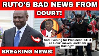 Breaking ‼️ President RUTO Bad NEWS as COURT Makes Landmark RULLING [upl. by Reginnej]