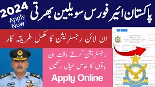 PAF civilian jobs 2024 apply online  paf apply online  Pakistan air force jobs paf [upl. by Ahtekal]