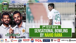 Sensational Bowling By Nahid Rana  Pakistan vs Bangladesh  2nd Test Day 4  PCB  M1X1U [upl. by Ramat]