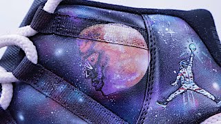 HOW TO Color Changing Galaxy Custom Jordan 11 Shoe Tutorial DIY [upl. by Charlene]