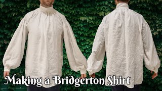 Making a Regency Linen Mens Shirt  Dressing Mr Bridgerton  Part 1 [upl. by Akcinat]