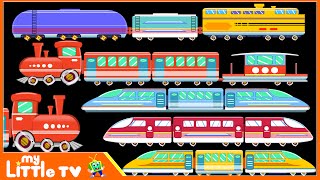 Learning Trains for Kids  Railway Vehicles  Trains amp Subways  My Little TV [upl. by Innad223]