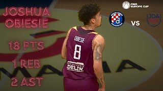 Joshua Obiesie 18 pts 1 reb 2 ast  BC Dinamo Zagreb vs JDA Bourgogne Dijon  FIBA Europe Cup [upl. by Arramahs]