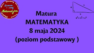 Zadanie 6 Matura z matematyki 8 maja 2024 Zbiorem wszystkich rozwiązań nierówności jest przedział [upl. by Rudich]