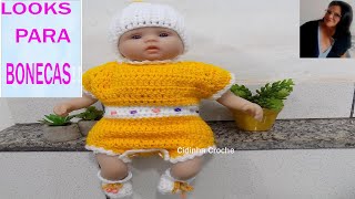 Simples E Charmosa Roupa De Boneca Em Croche  Parte 22 vendas look iniciante diy croche [upl. by Barnebas]