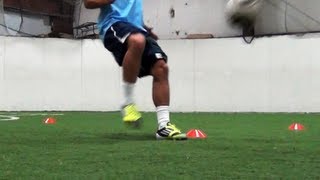 Soccer Speed and Agility  4 Cone Drill [upl. by Ecirtnom493]