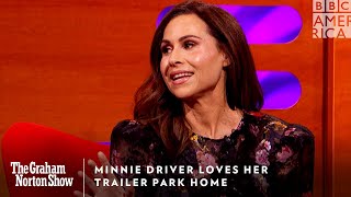 Minnie Driver Loves Her Trailer Park Home 🏡 The Graham Norton Show  Fridays at 11 pm  BBC America [upl. by Erdah]