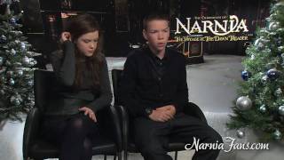 NarniaFanscom Interview with Georgie Henley and Will Poulter about Dawn Treader [upl. by Stargell]