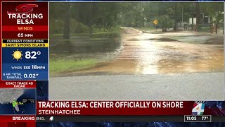 Flooding in Steinhatchee as Tropical Storm Elsa comes ashore [upl. by Nnylyt]