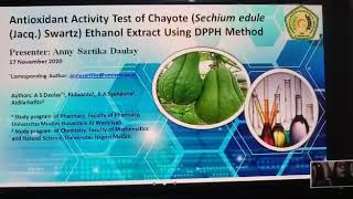 Antioxidant Activity Test Of Chayote Ethanol Extract Using DPPH Method Anny Sartika Daulay [upl. by Jeff]