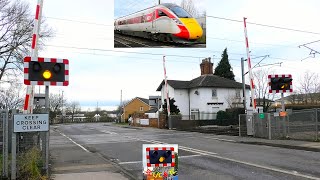 Fast trains at Rossington Level Crossing South Yorkshire [upl. by Thurnau]