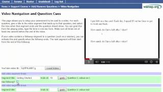 Demo of setting up video cued assessments in IMathASWAMAPMyOpenMath [upl. by Czarra]