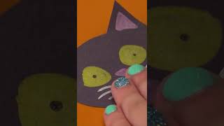 COME FARE DEI GATTI STREGATI DI HALLOWEEN shorts craft halloween crayola [upl. by Teddman]