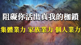 每個人身上都有的三個枷鎖，卻只有1的人覺察到了它們！阻礙你活出真我的終極枷鎖：集體業力、家族業力、個人業力。能量業力 宇宙 精神 提升 靈魂 財富 認知覺醒 修行 [upl. by Galligan]