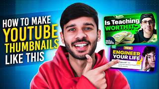 How to Make a Thumbnail with Glow Effect  Beginners  Devesh Sharma [upl. by Aeli572]