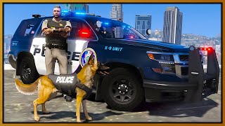 GTA 5 Roleplay  I Become K9 Cop Unit  RedlineRP [upl. by Vanya]