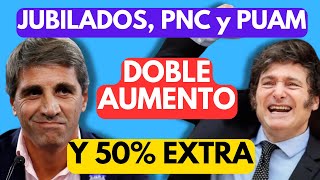 💥 DOBLE PAGO y AUMENTO RETROACTIVO en JULIO para JUBILADOS y PENSIONADOS de ANSES PNC PUAM ✚ MILEI [upl. by Batista348]