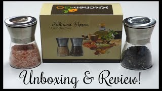 KitchenGO Salt amp Pepper Grinder Set Review amp Demo [upl. by Marquis889]