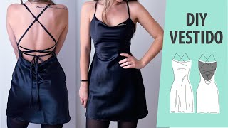 DIY Vestido drapeado  Tutoriales de costura fáciles  Cómo hacer un vestido con espalda al aire [upl. by Enytsirhc6]