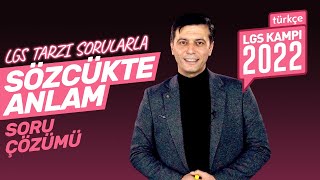 Sözcükte Anlam Soru Çözümü LGS Tarzı  8 Sınıf Türkçe LGS 2022 Kampı 4 lgs2022 2008tayfa [upl. by Helsa]