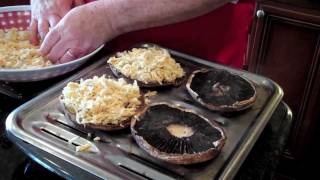 VITOS ITALIAN CUCINA  PORTOBELLO STUFFED MUSHROOMS wRecipe [upl. by Jemena]