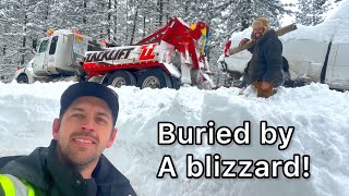 Stuck in the ditch and buried by a blizzard [upl. by Rior]