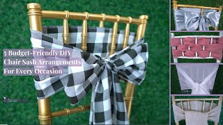 5 BudgetFriendly DIY Chair Sash Arrangements For Every Occasion  eFavormartcom [upl. by Fawne405]