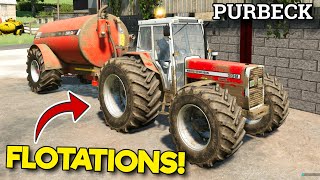 HOW WILL IT HANDLE THE MUD FLOTATION SLURRY SETUP  PURBECK FARMING SIMULATOR 22  Episode 6 [upl. by Damour]