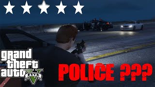 Escape 5 Star Police In GTA 5 Very Easy  gta 5 online steam  gta v online  gta online pc [upl. by Suirtimed]