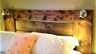 DIY  Easy Lighted Headboard [upl. by Nallid]