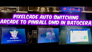 Pixelcade Auto Switching from Arcade Marquee to Pinball DMD Modes in Batocera [upl. by Iiette]