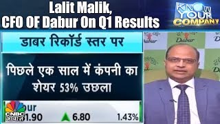 Lalit Malik CFO OF Dabur On Q1 Results  Know Your Company  CNBC Awaaz [upl. by Walburga]