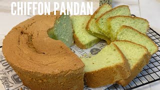 Chiffon pandan cake tanpa baking powder dan tanpa baking soda  kue sifon pandan [upl. by Hannavahs970]