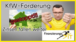 KfWFörderung gestoppt Zinsen fallen weiter [upl. by Umeko970]