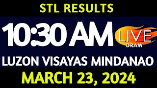 Stl Result Today 1030 am draw March 23 2024 Saturday Luzon Visayas and Mindanao Area LIVE [upl. by Emily571]