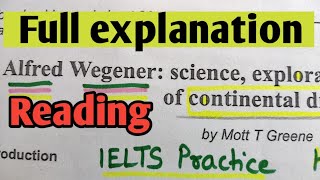 ielts reading tips and tricks  alfred wagner science ielts reading answers  ielts Reading Tips [upl. by Htrag]