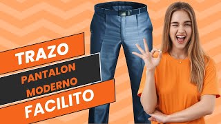 👖Como hacer un PATRON de PANTALON de hombre PASO A PASO fácil y rápido [upl. by Nottirb904]