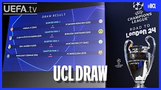 UEFA Champions League Quarterfinal amp Semifinal draw [upl. by Yejus]